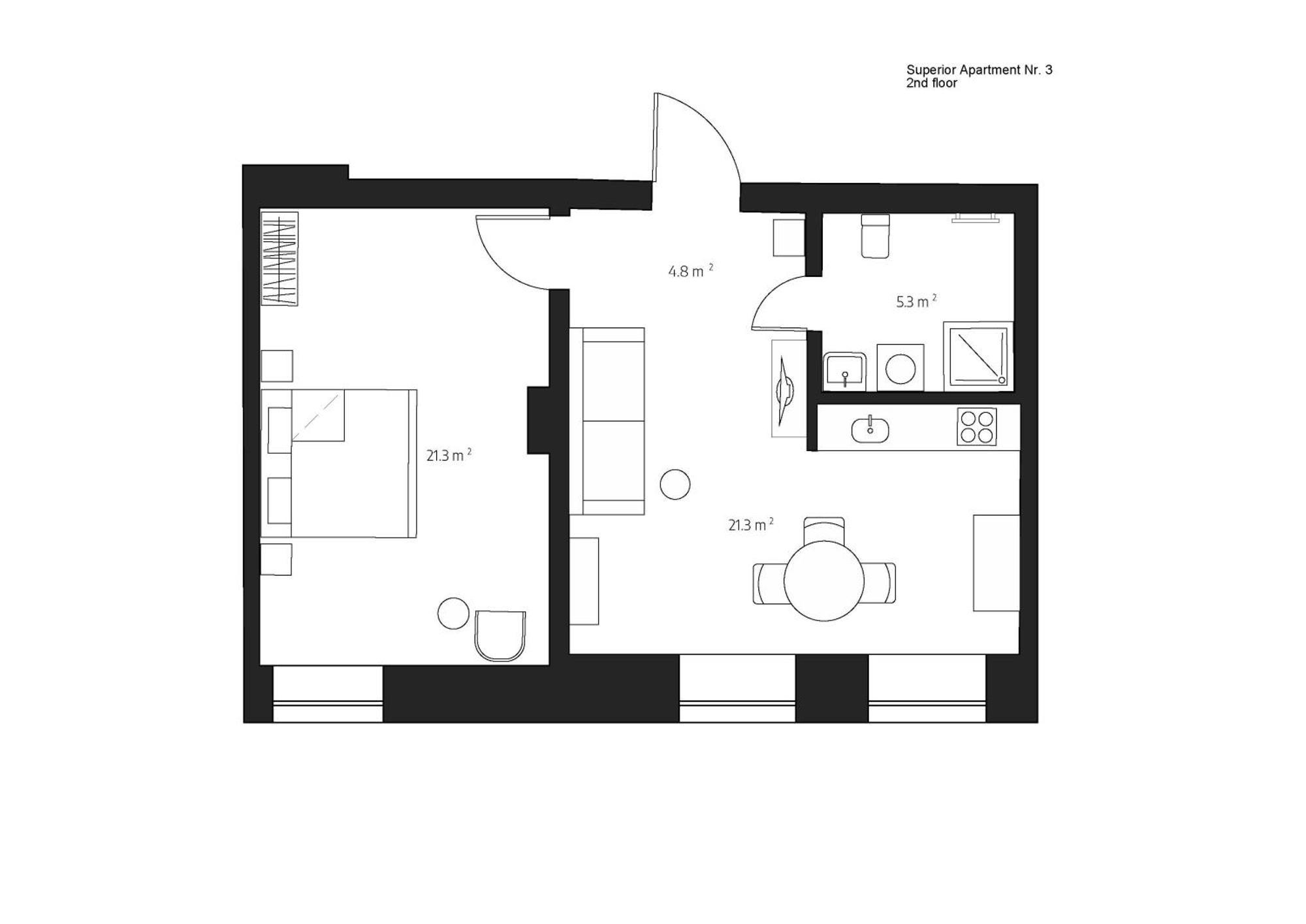 Centra Nams - Center Apartments Cēsis Kamer foto